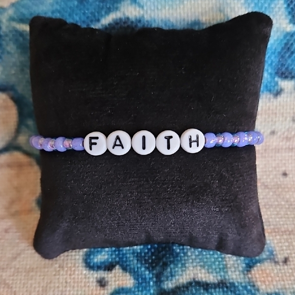"Faith" Beaded Bracelet Stack - Picture 2 of 14